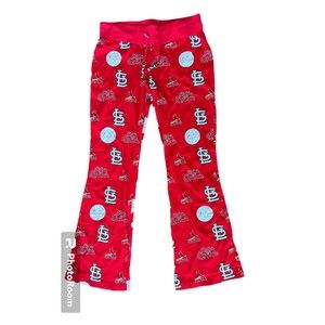 St. Louis Cardinals Pajama Pants Womens Medium Loungewear All Over‎ Print Flare